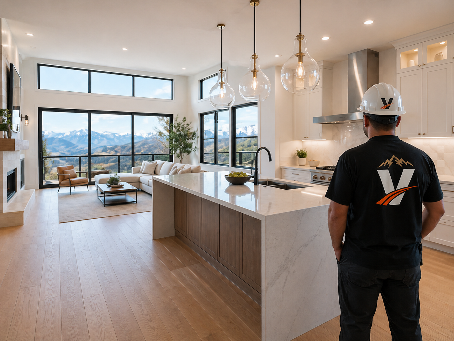 Walkthrough-ready luxury interior after construction cleaning